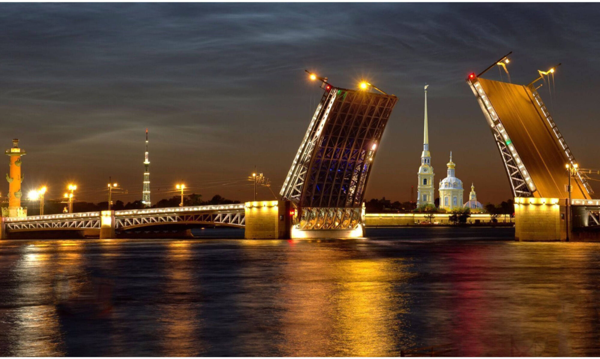 Palace Bascule Bridge at Saint Petersburg